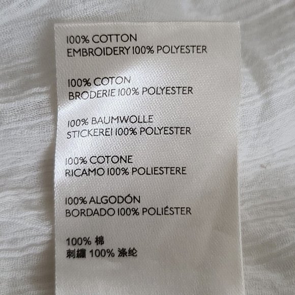 Free People Mirabella Embroidered Top Sz XS Cream Multicolor Crop SS NWT $128 - Picture 10 of 12